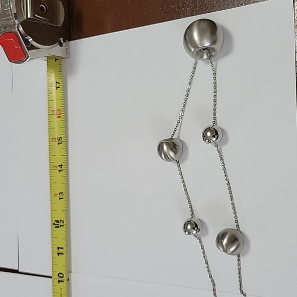 BREIL CHAOS Adjustable Necklace with Polished & Satin Steel Spheres EUC - Picture 7 of 12
